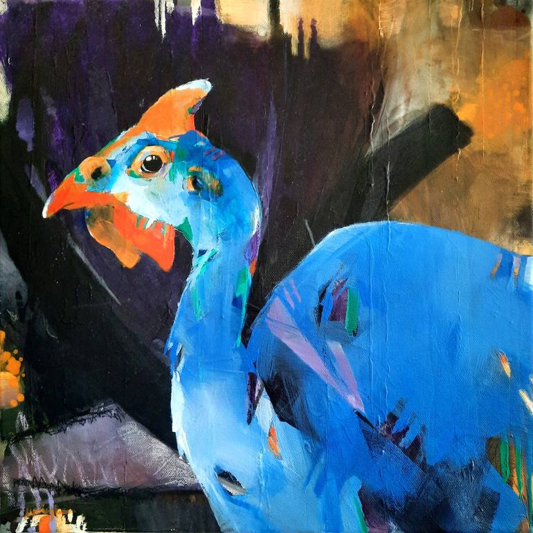 Original Abstract Expressionism Animal Painting by Kornelia Weingarten