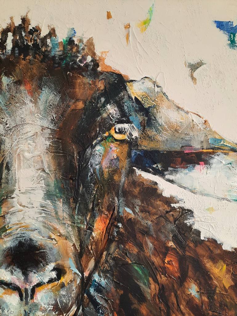 Original Abstract Animal Painting by Kornelia Weingarten