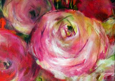 Original Abstract Expressionism Floral Paintings by Kornelia Weingarten