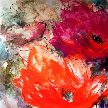 Original Abstract Floral Paintings by Kornelia Weingarten