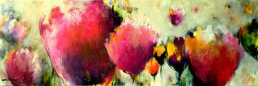 Original Abstract Floral Paintings by Kornelia Weingarten