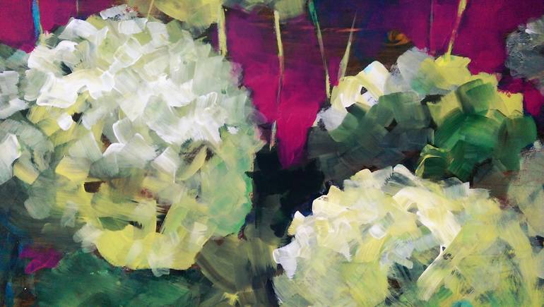 Original Abstract Floral Painting by Kornelia Weingarten
