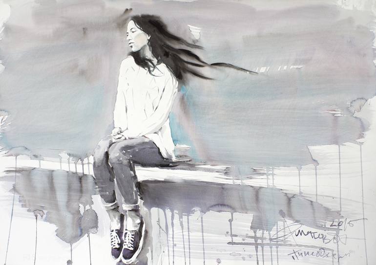 Teenager Painting by Dima Filatov