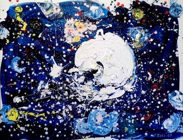 Print of Abstract Outer Space Mixed Media by Arvo Aun