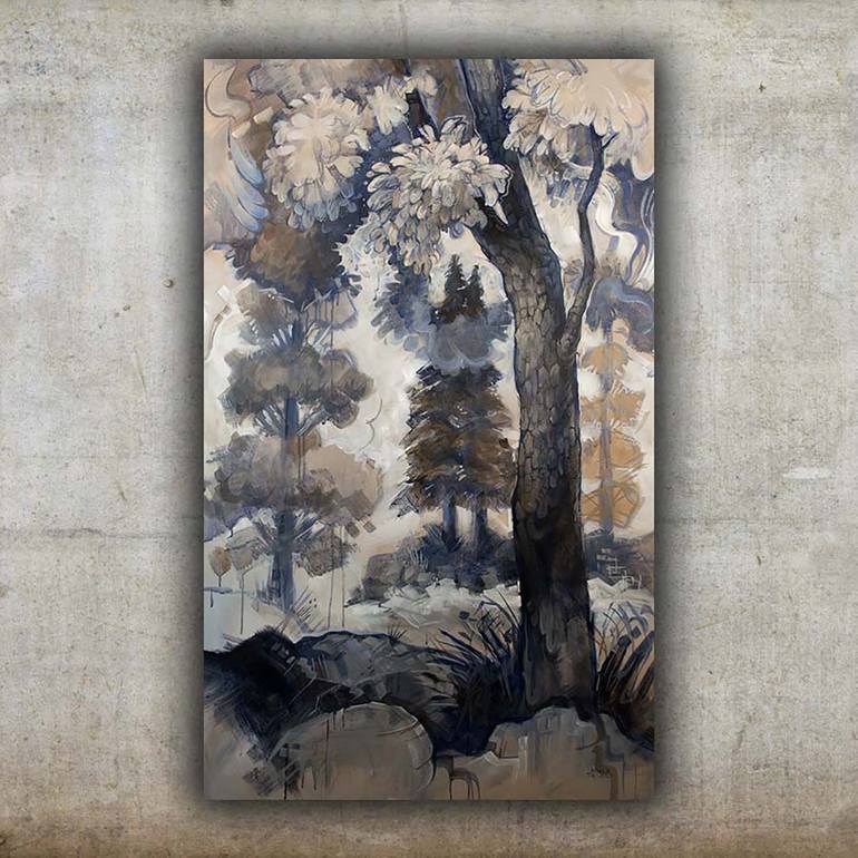 Original Illustration Tree Painting by Roger Seward