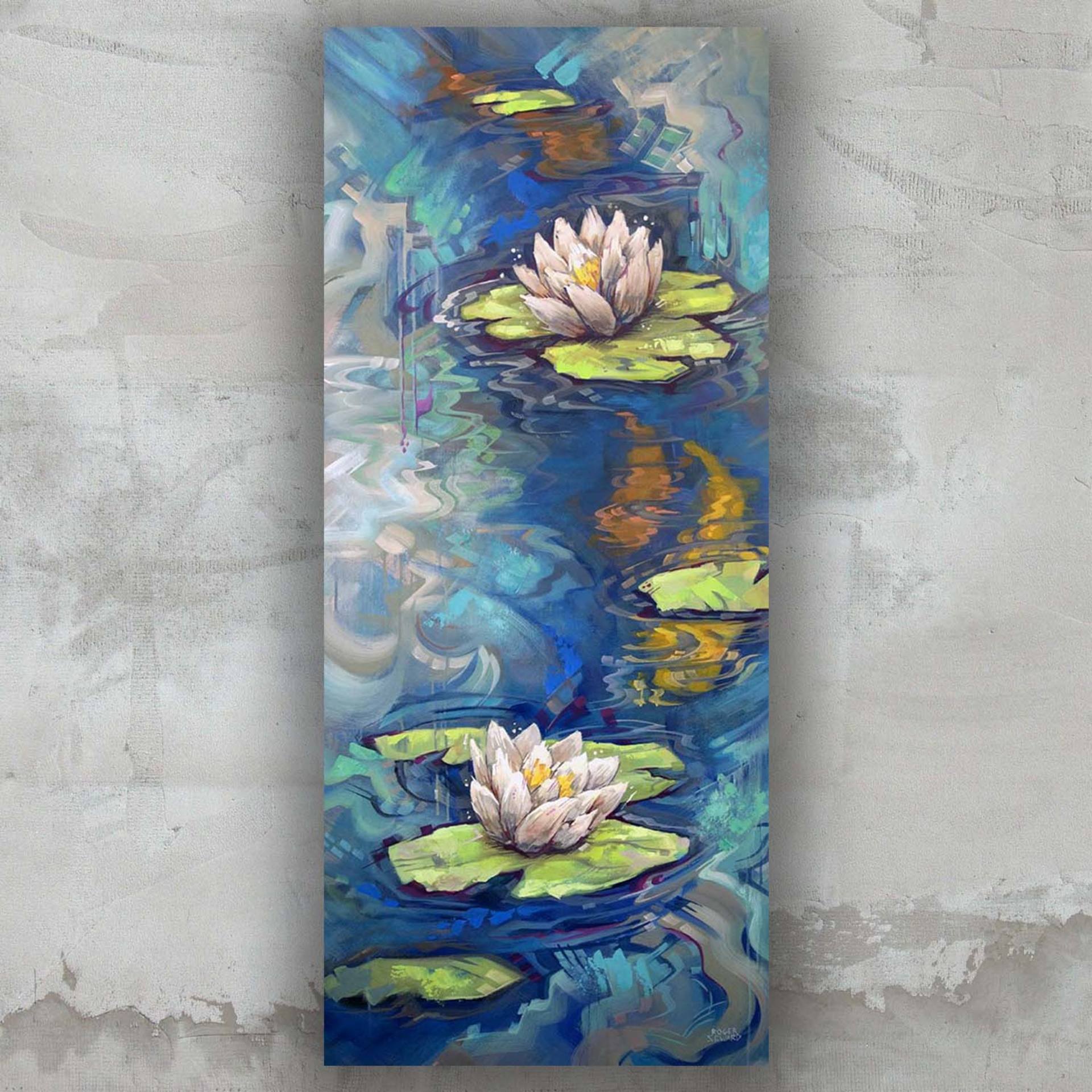 Lily Pad Pond 4 Painting By Roger Seward Saatchi Art