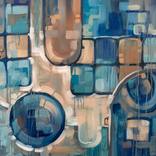 Abstracted Blue Forms by Roger Seward