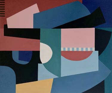 Print of Cubism Abstract Paintings by Sylvie Hamou