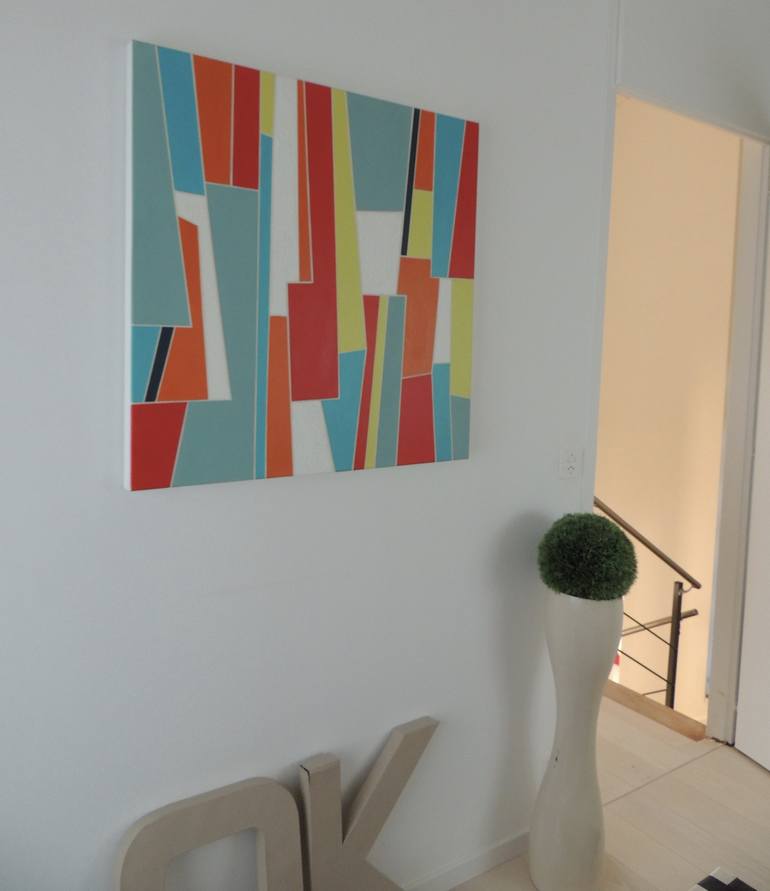 Original Conceptual Abstract Painting by Sylvie Hamou
