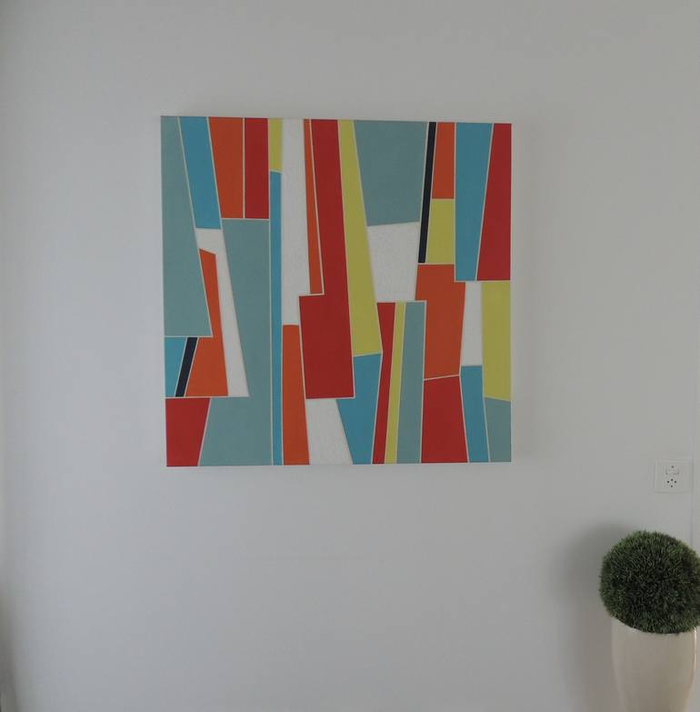 Original Conceptual Abstract Painting by Sylvie Hamou