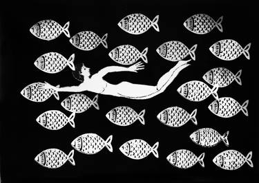 Print of Fish Installation by Tati Galiano