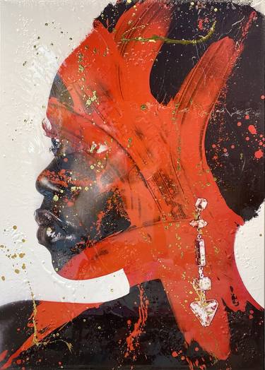 Portrait Ebony in Red thumb