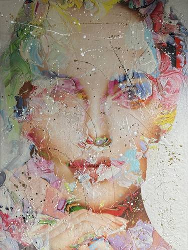 Original Portraiture Women Mixed Media by Leon Bosboom