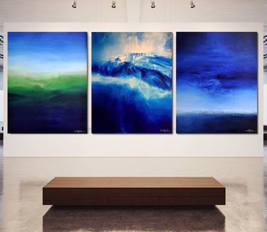 SEA AND SKY AND MELANCHOLIA AT THE END OF SUMMER (triptych) thumb