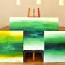 in the studio as part of the triptych (center/background)