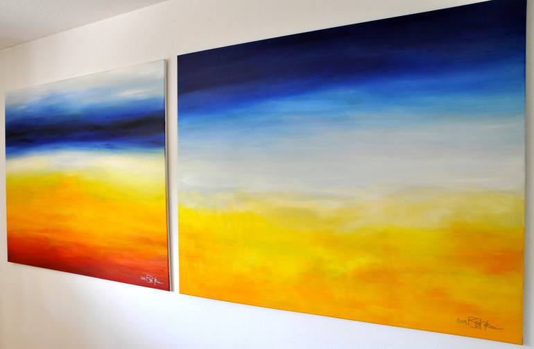 Original Abstract Beach Painting by Christian Bahr