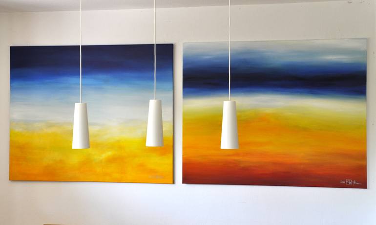 Original Abstract Beach Painting by Christian Bahr