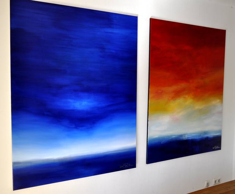 Original Abstract Beach Painting by Christian Bahr