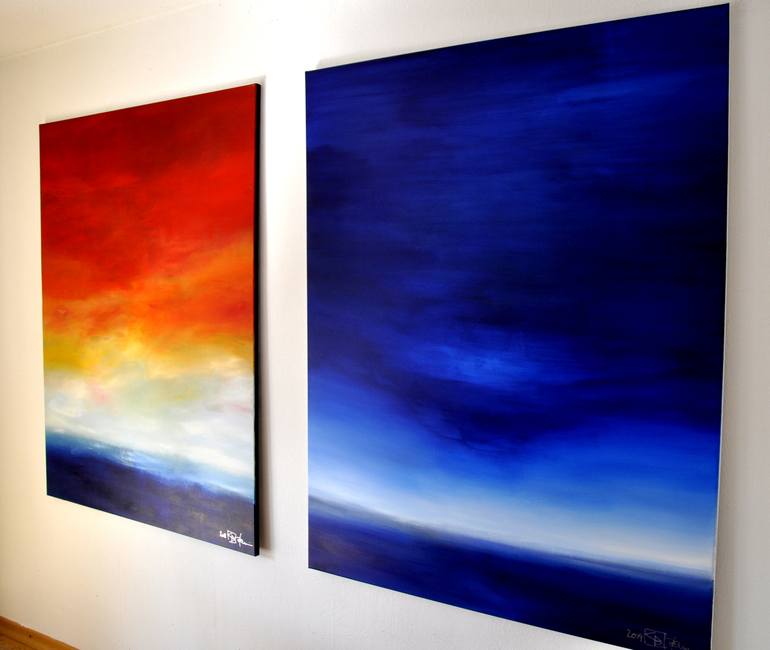 Original Abstract Beach Painting by Christian Bahr