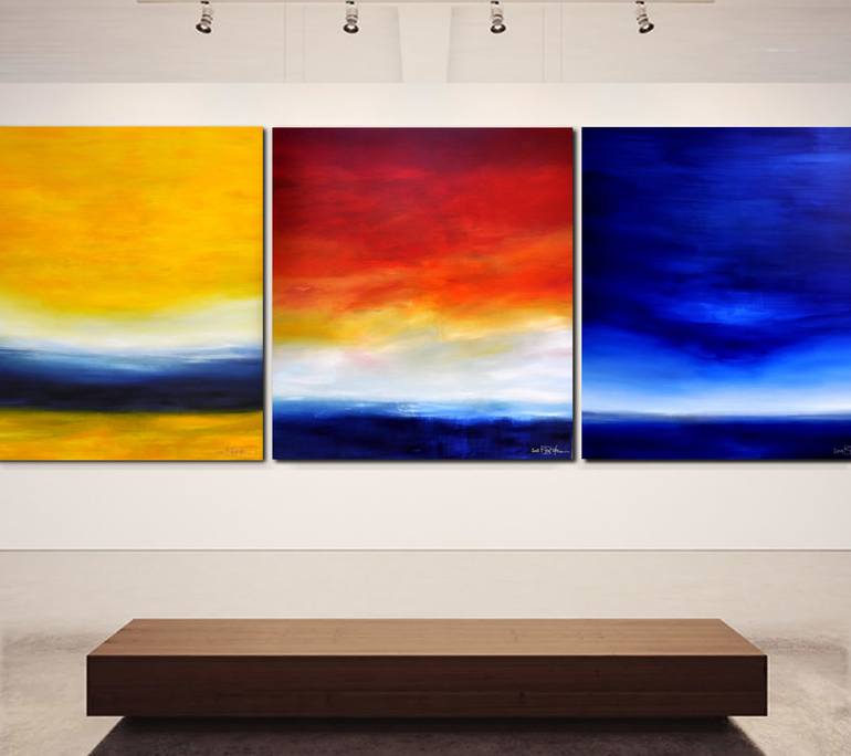 TIME IS DANCING FROM SUNSET TO SUNRISE II (triptych) - Print