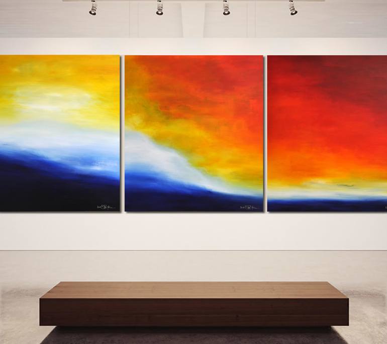 WAITING FOR YOU ON PRISTINE SHORES  (triptych) - Print