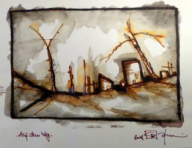 Original Expressionism Landscape Drawings by Christian Bahr