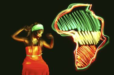 Ras, Green yellow red, tafari  (light painting artwork one copy) thumb