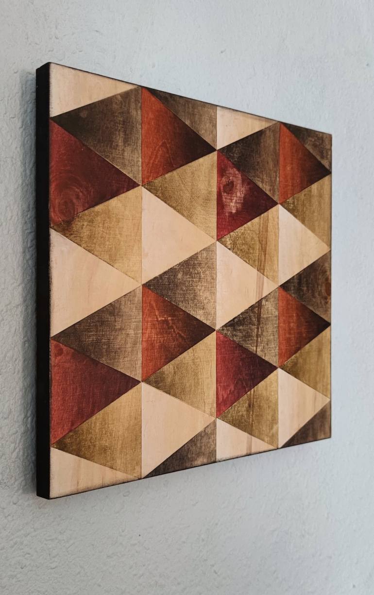 Original Abstract Geometric Painting by Katja Eminusk Ebert-Kruedener