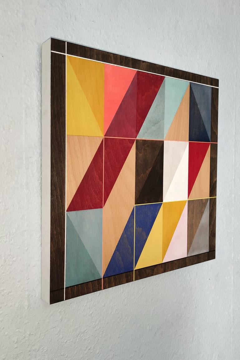 Original Abstract Geometric Painting by Katja Eminusk Ebert-Kruedener