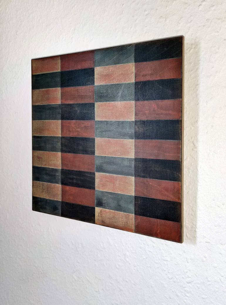 Original Minimalism Geometric Painting by Katja Eminusk Ebert-Kruedener