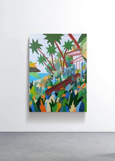 Original Abstract Beach Painting by Bruno Mota