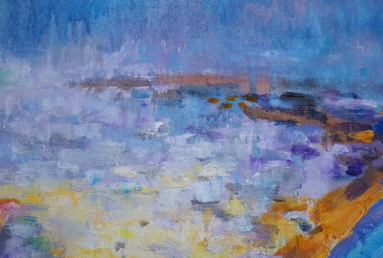 Original Abstract Expressionism Landscape Painting by Ruslan Pushkash
