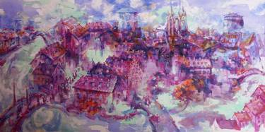 Print of Cities Paintings by Ruslan Pushkash