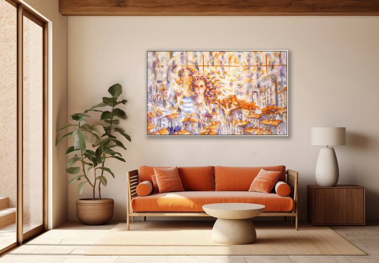 Original Contemporary Cities Painting by Ruslan Pushkash