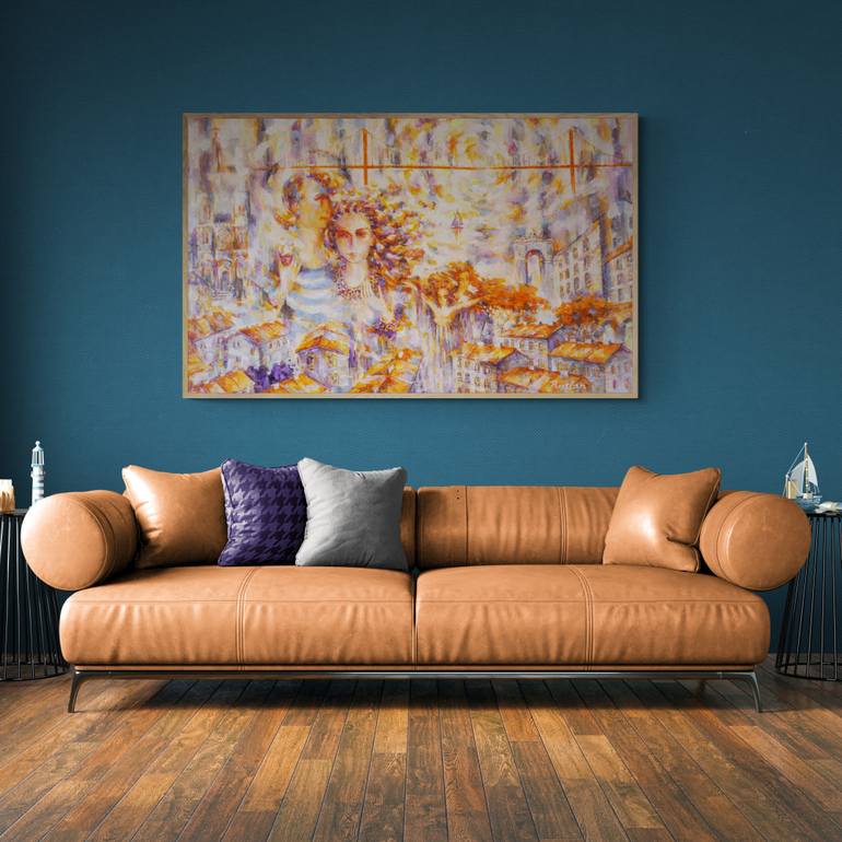 Original Contemporary Cities Painting by Ruslan Pushkash
