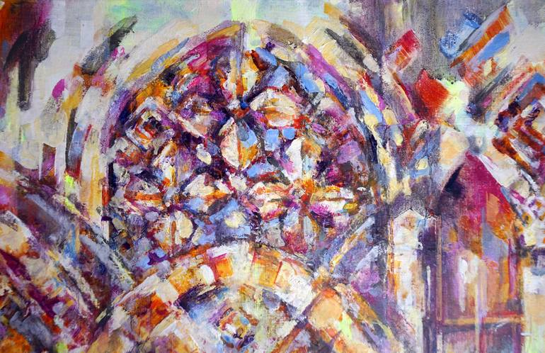 Original Expressionism Architecture Painting by Ruslan Pushkash