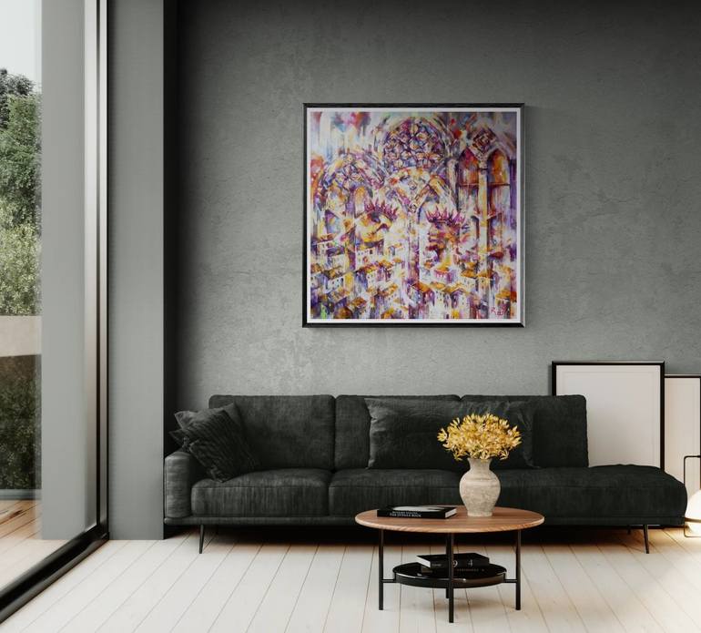 Original Expressionism Architecture Painting by Ruslan Pushkash