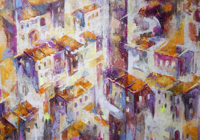 Original Expressionism Architecture Painting by Ruslan Pushkash