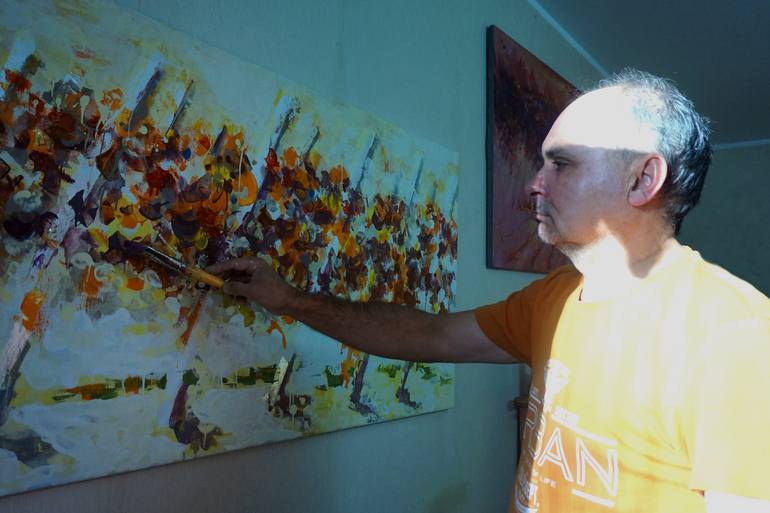 Original Abstract Nature Painting by Ruslan Pushkash