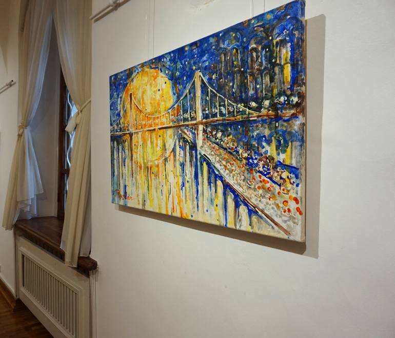 Original Expressionism Cities Painting by Ruslan Pushkash