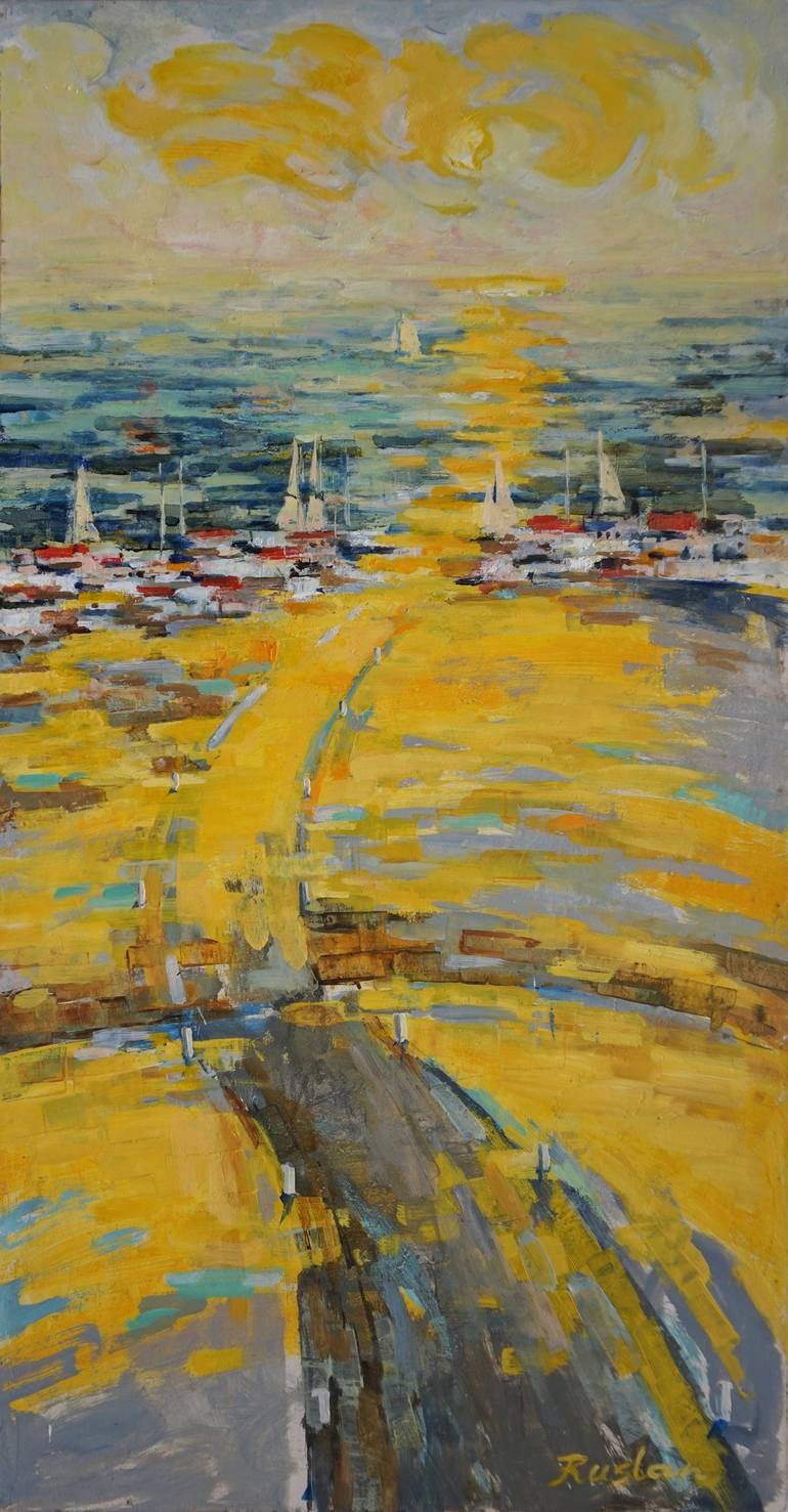 Road To The Sea Painting By Ruslan Pushkash 