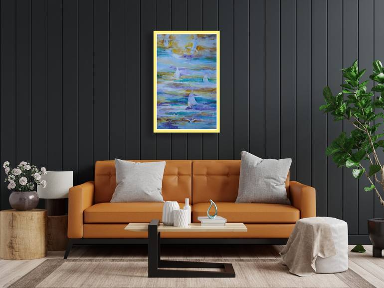 Original Fine Art Seascape Painting by Ruslan Pushkash