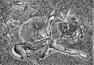 Print of Surrealism Classical mythology Drawings by Valery Tatar