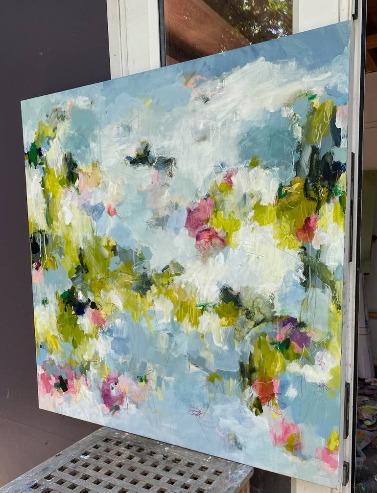 Original Abstract Floral Painting by Angela Dierks