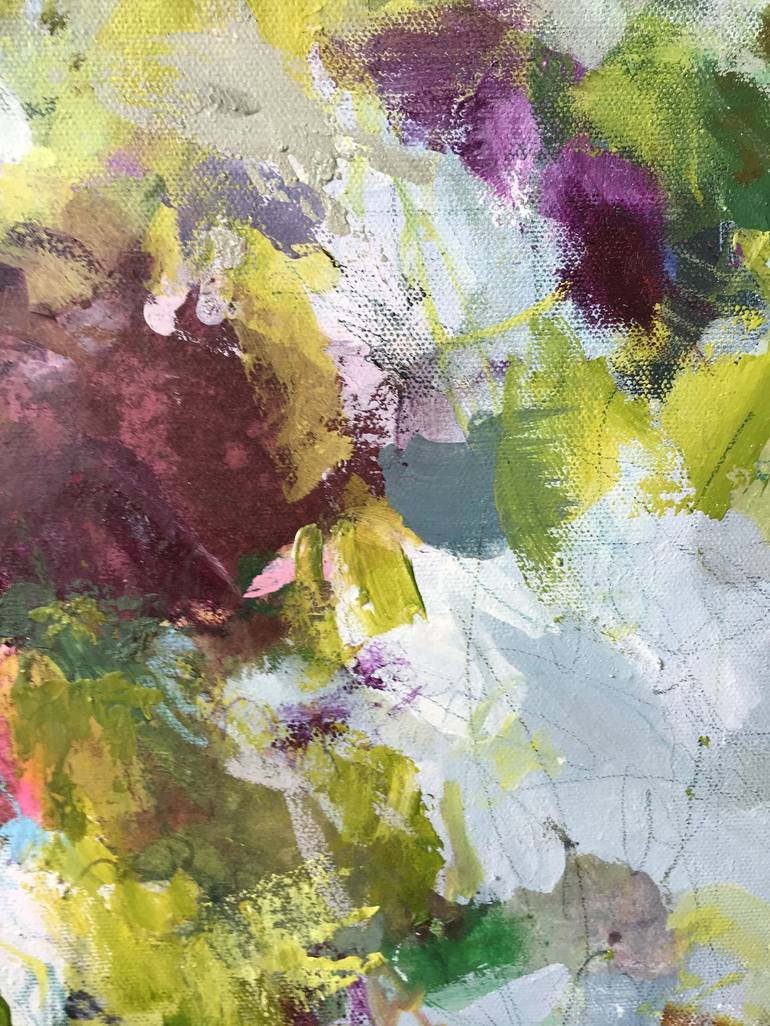 Original Abstract Garden Painting by Angela Dierks