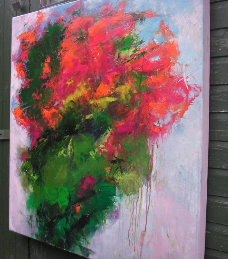 Original Abstract Floral Painting by Angela Dierks