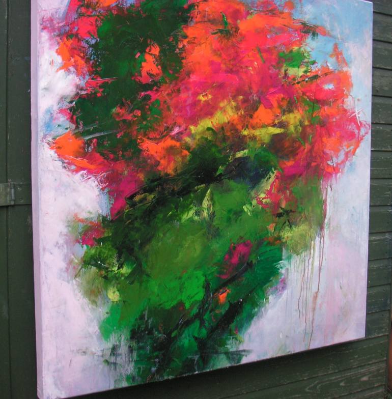 Original Abstract Floral Painting by Angela Dierks