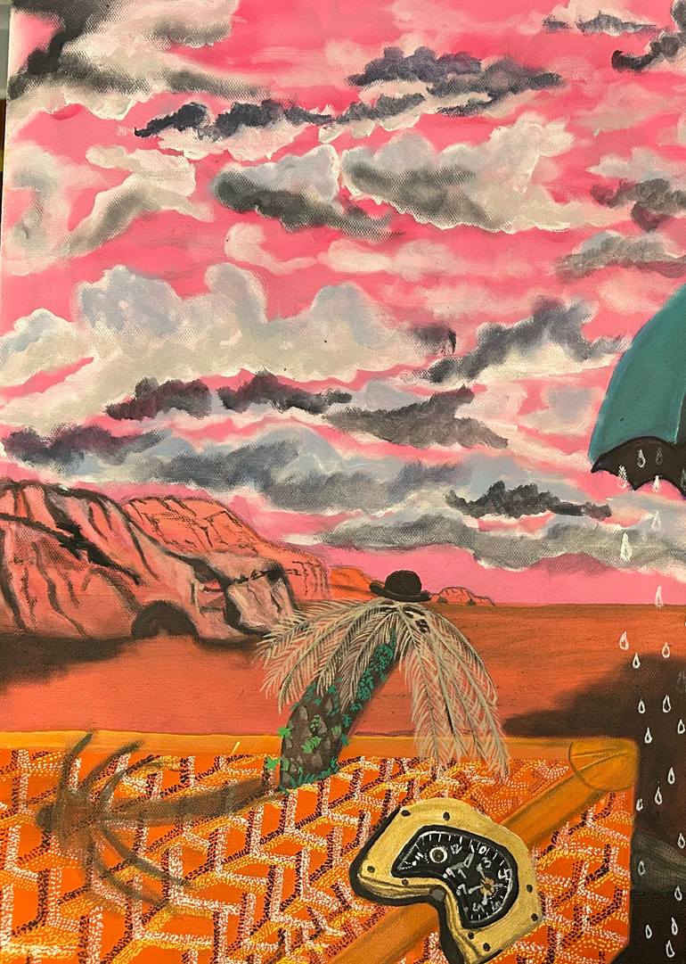 Original Surrealism Abstract Painting by Akay Kaygo Goins