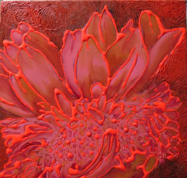 Original Abstract Floral Painting by MARÍA LOPEZ