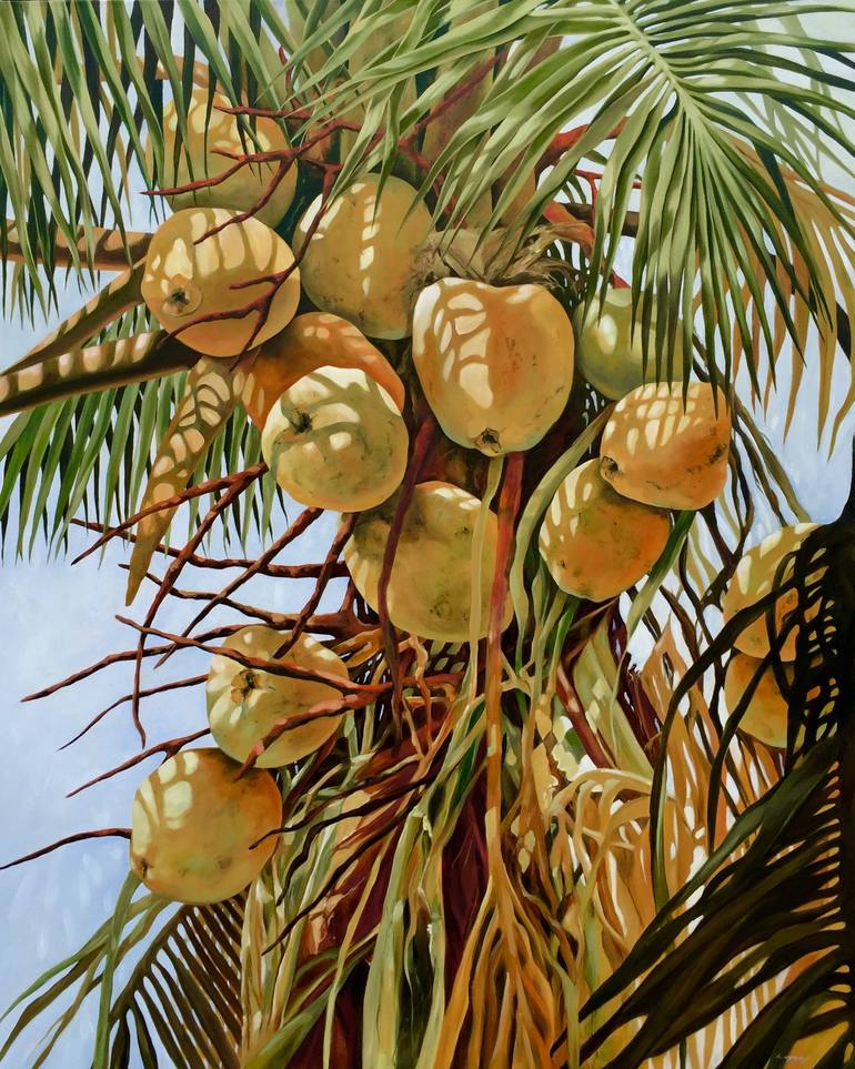 A lovely bunch of coconuts Painting by kelly rysavy | Saatchi Art